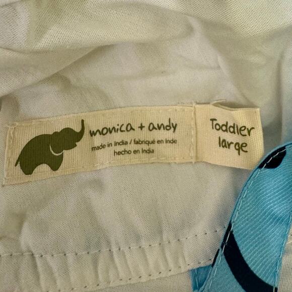 NWT Monica + Andy Toddler Size Large Sun Hat Ocean Waves on Blue - Picture 4 of 7